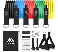 Sept-Flintronic Bandes De Résistance Élastique, 5 Kit Elastiques De Musculation, Niveaux Différents Allant Jusqu'à 150 Lbs, Pour Yoga, Étirement, Sculpture, Torsion, Perdre Du Poids