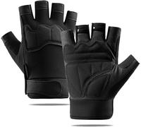 Sept-Gants Tactiques Demi-Doigts, Gants De Fitness Pour Homme Et Femme, Gants Tactiques Sans Doigts, Pour Moto Chasse Cyclisme Gym Camping (Xl)