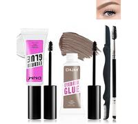 Sept-Gel Sourcil Set-2pcs Transparent & Teinté Gel Sourcils Waterproof, Naturellement Résistant À L'essuyage Couleur Sourcils, 16 Heures Longue Styling Makeup Eyebrow Gel Avec 2 Outils Sourcils-1+2 T