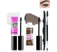 Sept-Gel Sourcil Set-2pcs Transparent & Teinté Gel Sourcils Waterproof, Naturellement Résistant À L'essuyage Couleur Sourcils, 16 Heures Longue Styling Makeup Eyebrow Gel Avec 2 Outils Sourcils-1+4