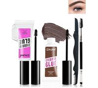 Sept-Gel Sourcil Set-2pcs Transparent & Teinté Gel Sourcils Waterproof, Naturellement Résistant À L'essuyage Couleur Sourcils, 16 Heures Longue Styling Makeup Eyebrow Gel Avec 2 Outils Sourcils-1+3