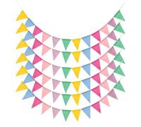 SEPT-Guirlande de fanions multicolores pour l'extérieur - 4 m - Décoration de fête - Multicolore - Convient à toutes les scènes telles que la maison, le jardin, un mariage, un anniversaire