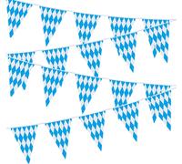 Sept-Guirlande Fanion Extérieur Réutilisable - Décoration Fête Élégante Pour Mariage, Anniversaire, Festival, Événement Sportif - 1 Pièce, Fanions Triangulaires Résistants Aux Intempéries¿