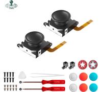 Sept-Gulikit Tmr Joysticks Remplacement Pour Switch Oled/Switch/Switch Lite Joycon, No Drift Stick Pièces De Rechange Pour Joycon, Avec Outils De Réparation, 4 Couleurs Capuchons De Pouce - 1 Paire
