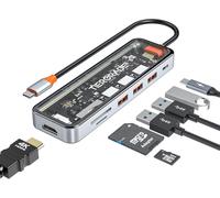 SEPT-Hub USB C, Adaptateur 7 en 1 USB C vers HDMI avec HDMI 4K, 100 W PD, 3 Ports USB-A, Lecteur de Carte TF/SD, Station d'accueil USB C pour MacBook Air/Pro et Plusieurs appareils de Type C