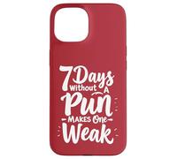 Sept jours sans jeu de mots rend un faible Coque pour iPhone 15