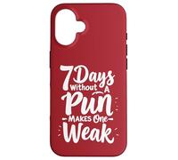 Sept jours sans jeu de mots rend un faible Coque pour iPhone 16