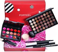 Sept-Kit De Maquillage Complet, Coffret Maquillage Femme, Kit Maquillage Femme, Lot Maquillage Avec Ombres Paupières, Rouge À Lèvre, Pinceaux, Mascara
