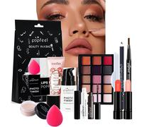 Sept-Kit De Maquillage Complet, Cosmetic Makeup Palette Set Cosmetics Set De Maquillage Avec Palette De Fards À Paupières, Correcteur, Rouge À Lèvres, Poudre, Mascara,Crème Pour Les Mains#B