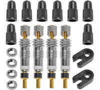 Sept-Kit De Remplacement Valve De Vélo, 18 Pièces, Pour Valves Presta (Sv), Avec 4 X Valves Presta, 8 X Bouchons De Valve, Outil De Montage, Pour Vélos De Course Jusqu'à 15 Bars, Réparation Valve Fra