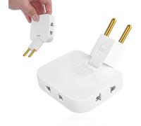 SEPT-Ladron Prises plates, adaptateur prise américaine vers européenne, 4 prises : 2 ports de charge USB et 2 prises, prise rotative à 180 ° pour voyage et usage domestique