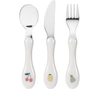 Sept-Lässig Set De Couverts 3 Pièces Pour Enfants Cuillère, Fourchette, Couteau, Acier Inoxydable, Manche En Plastique/Cutlery Happy Fruits