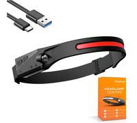 Sept-Lampe Frontale Rechargeable Usb - Torche Frontale Led 5 Modes Ultra Puissant Lumi¿¿Re Blanche & Rouge R¿¿Sistante Aux ¿¿Claboussures & L¿¿G¿¿Re Pour V¿¿Lo, Running, Camping, Bricolage, Randonn¿¿