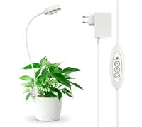 SEPT-Lampe Plantes Dimmable - Croissance Horticole LED 10W à Spectre Complet, 4 Luminosités, Minuterie 3/6/12H, Culture Avec Clip Pour Petites Plantes Intérieures - Paquet de 1