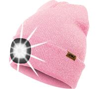 Sept-Led Bonnet Lampe Frontale, Usb Rechargeable 4 Led Chapeau De Course Ultra Lumineux Mains Libres Lumière Hiver Chaud Tricot Bonnet Technologie Cadeaux Pour Hommes Et Femmes
