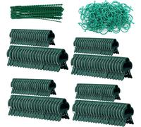 SEPT-Lot de 120 clips pour plantes grimpantes - 2 tailles - 20 boucles torsadées et 20 attaches pour plantes - Pour fleurs, vignes, légumes, tomates