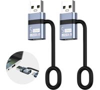 SEPT-Lot de 2 adaptateurs USB vers USB C3.0 Type C Femelle vers USB A mâle 5 Gbps pour Phone 16 15 14 Pro Max, Pad 10 11, SAMS-ung S24 23 22...