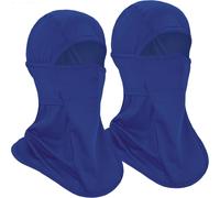 Sept-Lot De 2 Cagoules Rafraîchissantes En Soie - Masque De Ski Multifonction - Écharpe - Cache-Cou - Doublure Pour Casque Tactique - Pour Moto, Cyclisme, Course À Pied, Ski, Snowboard, 2 Bleus.,