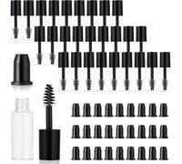 Sept-Lot De 27 Tubes Vides Pour Mascara Et Baguette - 3 Ml - Rechargeables - Transparents - Pour Sérum De Croissance Des Cils - En Plastique Noir - Avec Brosse Et Bouchon Intérieur En Caoutchouc - Po
