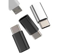 SEPT-Lot de 3 adaptateurs micro USB vers USB C mâle vers Android femelle pour Apple iPhone 16 15 Pro Max Connecteur de transfert de données Contrôleur pour iPad Dongle compatible avec Samsung S24