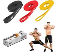 Sept-Lot De 3 Bandes De Résistance (Comprend 3 Bandes) Caoutchouc Élastique Fitness Pour Musculation, Exercice, Ruban En Latex Naturel, Yoga, Pilates, Callisthénie