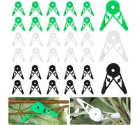 SEPT-Lot de 30 pinces à plantes réglables à 360 degrés pour entraînement à faible stress, clips en plastique pour plantes d'intérieur offrant un soutien stable du jardinage (vert, blanc, noir)