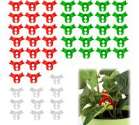 SEPT-Lot de 50 Pinces à Plantes pour entraînement à Faible Stress, Angle de 90 degrés (Style Cercle, Rouge et Vert)