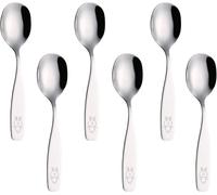 Sept-Lot De 6 Cuillères En Acier Inoxydable Pour Enfant - Motif Lapin Gravé