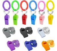 Sept-Lot De 6 Sifflets Pour Entraîneurs, Sifflets De Sécurité En Plastique Pour Les Situations D'urgence, Les Femmes, L'arbitrage, Le Football