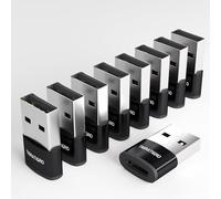 Sept-Lot De 9 Adaptateurs Usb Vers Usb C, Convertisseur Usb C Femelle Vers Usb Mâle Type A, Câble De Chargeur Pour Iphone 15 14 13 12 Pro, Carplay, Galaxy S24 S23 S22 S21, Ipad, Tab (Noir)