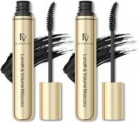 Sept-Mascara Noir , Volume Intense Et Longueur, Tenue Longue Et Imperméable, Effet Faux Cils, Sans Agglomération, Pack De 2 (2x6ml)
