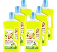 Sept-Mr. Propre Nettoyant Liquide Sol Multi-Usages Avec Bergamote Aux Huiles Essentielles, 6x1l, Élimine Jusqu`À 100% De La Saleté Et De La Graisse, Sans Traces