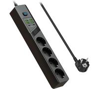 Sept-Multiprise 4 Voies Avec 4 Ports Usb + 2 Ports De Charge De Type C (5 V/4,2 A), Multiprise 3000 W Avec Interrupteur Et Câble De Sécurité Enfant De 3 M/9,84 Ft, Prise Usb Pour Le Bureau À La Maiso