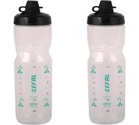 Sept-Pack Sense Soft 80 No-Mud - Lot De Deux Bidons Velo Et Vtt - Gourde Sport Souple Et Inodore - Bidon Eau Sans Bpa - Tetine Silicone - Translucide, 2 X 800 Ml