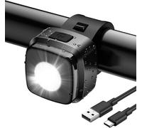 Sept-Phare De Vélo Led Avant, Rechargeable Par Usb Avec Batterie De 600 Mah, Éclairage De Vélo Homologué Stvzo, Lampe Avant Ipx5 Étanche Pour Vélo D'enfant