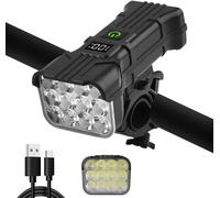 Sept-Phare De Vélo, Lumières Rechargeables De Bicyclette D'usb Feu Avant De Vélo De Montagne Étanche Avec 2-8 Heures De Temps De Travail & Lampe Frontale À 5 Modes