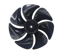 Sept pièces de rechange pour ventilateur, lames en plastique de 22 cm, pour circulateur d'air général, ventilateur de sol, mur, bureau, silencieux et efficace, noir et blanc (noir)