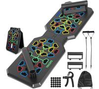 Sept-Planche Pompe Multifonction Avec Bande De Résistance Élastique Et Hand Grip, Pliable Et Portable, Salle De Gym À Domicile, Équipement De Fitness Pour La Maison