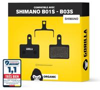 Sept-Plaquettes De Frein Shimano Deore B01s Lx Alivio Acera Tourney Nexave Pour Frein À Disque Organiques Gorilla Bikes Plaquette De Frein À Disque De Haute Performance