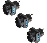 Sept-Poly Pool Pp2351.13 Adaptateur Pluristandard Avec Fiche Schuko Kit De 3 Adaptateurs Avec Fiche 16 A Et Prises Italiennes Et Allemandes 10 A 16 A Kit 3 Adaptateurs De Couleur Blanche