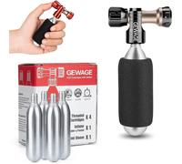 Sept-Pompe À Air Co2 Pour Pneus De Vélo - Pompe À Vélo Co2 Avec Pack De 4 Capsules De Co2 16g Avec Filetage Et Valve Presta & Schrader Compatible Pour Vtt Et Vélos De Route.