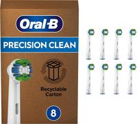 Sept-Precision Clean, Brossettes De Rechange, Embout, Pack De 8 Pour Brosse À Dents Électrique Format Spécial Boîte Aux Lettres, Blanc