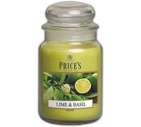 Sept-Price's - Grande Bougie En Pot Citron Vert Et Basilic - Parfum Doux, Délicieux Et De Qualité - Parfum Longue Durée - Jusqu'à 150 Heures De Combustion