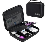 SEPT-Procase Étui Voyage de Insuline Médicament, Trousse à Insuline Diabétique Pratique, Sac Diabète de Stylos à Insuline, Seringues et Aiguilles, Coque Voyage Insuline -Noir Noir