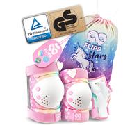 Sept-Protection Roller Enfant Fille - 6pcs Set Licorne - Genouillère Enfant Avec Sac De Transport - Protection Skateboard Enfant Trotinette, Skate & Freestyle Bmx Avec Coude Rainbow