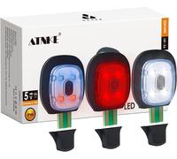 Sept-Remplacement 4 Led Bonnet Lampe Frontale,Usb Rechargeable Chapeau De Course Ultra Lumineux ¿¿Tanche Lampe Lumi¿¿Re D'alarme Clignotante Rouge Et Bleue/White/Red Blue/Red Light-3pc
