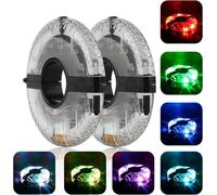 SEPT-Revaloriser Cyclisme hub léger, 7 LED 9 Couleurs 18 Images étanche USB Rechargeable LED Lumières de Roue de Vélo Spoke lumière pour la lumière Décoration lumière de vélo Accessoires lumières