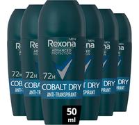 Sept-Rexona Men - Déodorant Homme Cobalt Dry - Bille Anti-Transpirant - Advanced Protection - Parfum Elégant Et Frais - Protection 72h (Lot De 6x50ml)