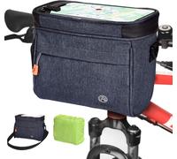Sept-Sacoche De Guidon 4,2 L - Étanche - Avec Écran Tactile - Avant - Avec Poche En Filet - Poche Avant - Panier De Guidon - Support De Téléphone Portable Avec Bandoulière - Pour Tous Les Téléphones