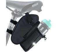 Sept-Sacoche De Selle De Vélo Avec Porte-Bouteille, Sacoche De Vélo Hydrofuge Avec Réflecteur, Sacoche De Selle Pour Vélos Électriques, Vélos De Course, Vélos De Trekking En Noir